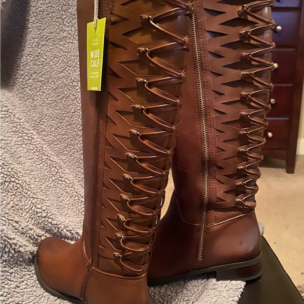 Giani Bernini Brown knee high boot - Picture 2 of 4
